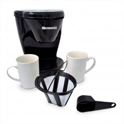 Cafetera Eléctrica Doble Goteo + 2 Tazas De Regalo