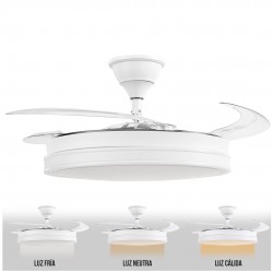 Ventilador de techo Microsonic 4 Aspas Retráctil Blanco