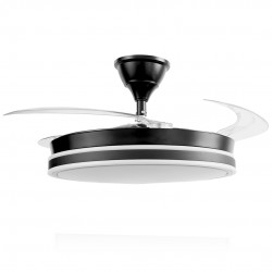 Ventilador de techo Microsonic 4 Aspas Retráctil Negro